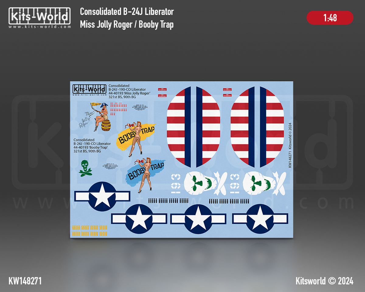 Kitsworld Kitsworld 1/48 scale B-24J Liberator KW148271 - Consolidated B-24D Liberator 